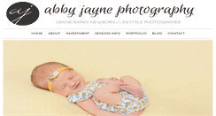 Desktop Screenshot of abbyjaynephotography.com